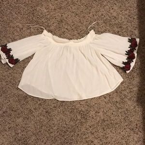 Off the shoulder crop top!!